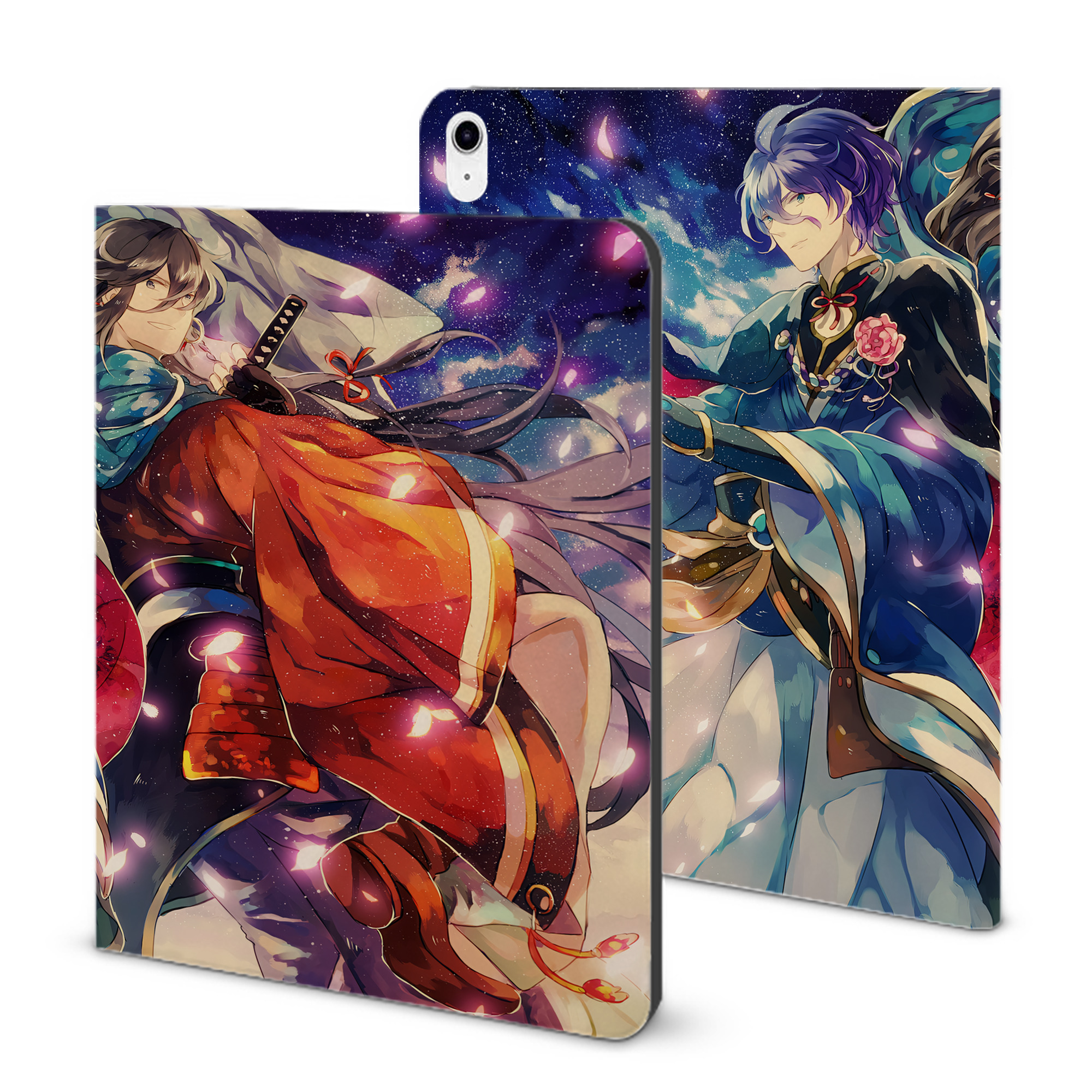（画像用） 刀剣乱舞 Touken Ranbu IPad ケース ブック型 PUレザー TPU 耐衝撃 軽量 薄型 ペン収納なし 全面保護 IPad 各モデル対応